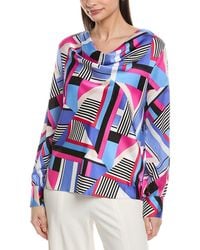 KARL LAGERFELD - Satin Back Blouse - Lyst
