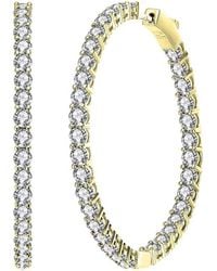 Rachel Glauber - 14k Plated Cz Hoops - Lyst