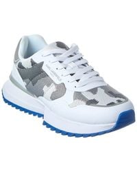 KARL LAGERFELD - Calixte Leather & Canvas Sneaker - Lyst