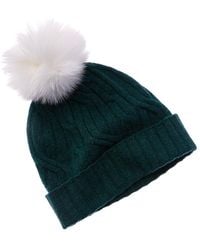 Hannah Rose - Wide Cable Cashmere Hat - Lyst