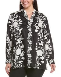 Anne Klein - Plus Satin Popover Blouse - Lyst
