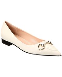 Gucci - Horsebit Leather Ballerina Flat - Lyst