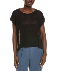 Eileen Fisher - Jewel Neck Sweater - Lyst