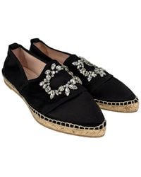 Roger Vivier - Satin Embellished Espadrille (Authentic Pre-Loved) - Lyst