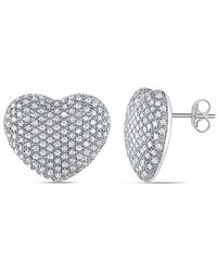 Rina Limor - 14K 1.46 Ct. Tw. Diamond Heart Studs - Lyst
