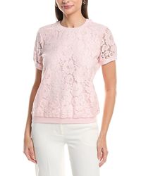 Tahari - Lace Front Top - Lyst