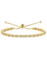 Chloe and Madison - Plated Cz Adjustable Bracelet - Lyst