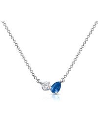 Sabrina Designs - 14K 0.30 Ct. Tw. Diamond & Sapphire Necklace - Lyst