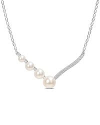 Rina Limor - Silver 0.34 Ct. Tw. Sapphire 5-7.5mm Pearl Pendant - Lyst