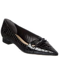 Alexandre Birman - Kate Croc-Embossed Patent Flat - Lyst