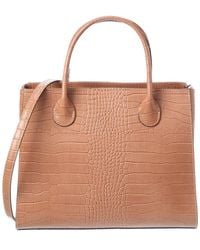 Italian Leather - Top Handle Tote - Lyst