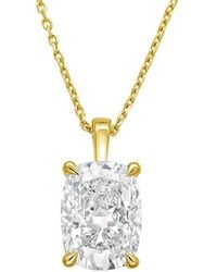 Diana M. Jewels - 14K 12.00 Ct. Tw. Lab-Grown Diamond Solitaire Pendant - Lyst