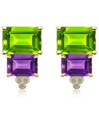 Kai Fine Jewelry - 14K 6.53 Ct. Tw. Diamond & Gemstone Stud Earrings - Lyst
