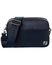 Fendi - Diagonal Ff Leather Camera Bag - Lyst