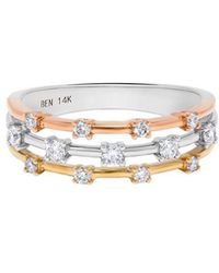 H.J. Namdar - 14K 0.34 Ct. Tw. Diamond Layer Ring - Lyst