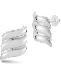 Glaze Jewelry - Plated Stainless Steel Wave Statement Stud Earrings - Lyst