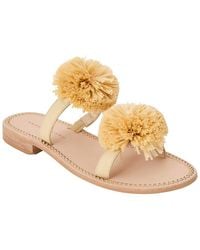 Jack Rogers - Daffodil Raffia & Leather Sandal - Lyst