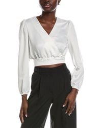 BOSS - Hugo Banella Crop Blouse - Lyst