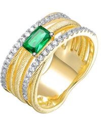 Rachel Glauber - 14K Plated Cz Ring - Lyst