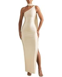LOEY - One-Shoulder Embellished Maxi Dress - Lyst