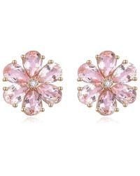 Nina Zhou Jewelry - 14K 4.85 Ct. Tw. Diamond & Morganite Stud Earrings - Lyst
