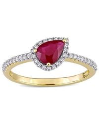 Rina Limor - 14k 1.14 Ct. Tw. Diamond & Ruby Ring - Lyst