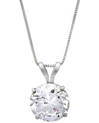 MaxColor - 14K Cz Pendant Necklace - Lyst