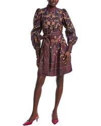 Marchesa - Printed Mini Shirtdress - Lyst