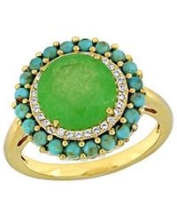 Rina Limor - 3.76 Ct. Tw. Lab-Grown Jade Halo Ring - Lyst