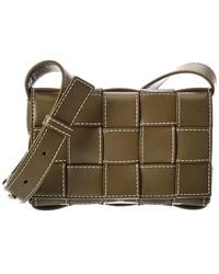 Bottega Veneta - Cassette Small Urban Stitch Maxi Intrecciato Leather Shoulder Bag - Lyst