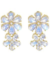 Nina Zhou Jewelry - 14K 5.72 Ct. Tw. Diamond & Moonstone Drop Earrings - Lyst