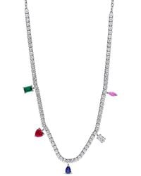 Rina Limor - 12.40 Ct. Tw. Lab-Grown Sapphire & Emerald & Ruby Necklace - Lyst