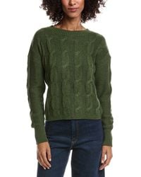 Forte - Crop Cable Wool & Cashmere-Blend Sweater - Lyst
