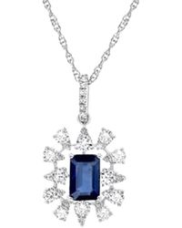 Diana M. Jewels - Fine Jewelry 14k 1.19 Ct. Tw. Diamond & Sapphire Necklace - Lyst