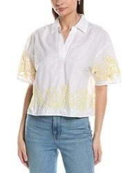 NVLT - Embroidered Poplin Top - Lyst