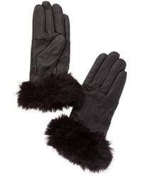 Surell - Accessories Pieced Leather Gloves - Lyst