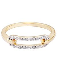 Adornia - 14K Plated Cz Link Ring - Lyst