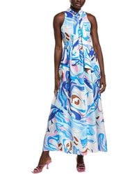 IPPONELLI - Scarf Neck Midi Dress - Lyst