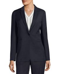 Elie Tahari Maysa Wool Blend Jacket - Blue