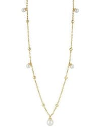 Sphera Milano - 14K Over 4-6Mm Pearl Charm Necklace - Lyst
