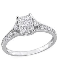 Rina Limor - 14k 0.49 Ct. Tw. Diamond Cluster Ring - Lyst