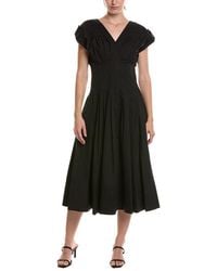 Anne Klein - Waist Pleat Midi Dress - Lyst