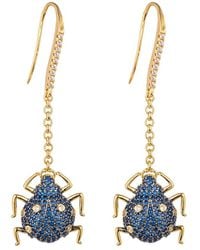 Eye Candy LA - Cz Lexy Beetle Dangle Earrings - Lyst