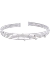 Meshmerise - 18K Plated 0.15 Ct. Tw. Diamond Mesh Bangle - Lyst