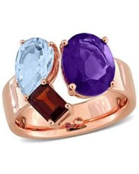 Rina Limor - 4.70 Ct. Tw. African Amethyst & Topaz. & Garnet Ring - Lyst