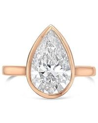 Diana M. Jewels - Diana M. 14K Rose 4.00 Ct. Tw. Lab-Grown Diamond Bezel Ring - Lyst