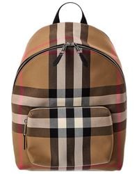 Burberry - Check Canvas Backpack - Lyst