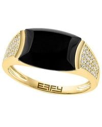 Effy Fine Jewelry - 14K 3.45 Ct. Tw. Diamond & Onyx Ring - Lyst
