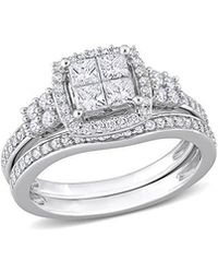 Rina Limor - 10k 0.93 Ct. Tw. Diamond Halo Ring - Lyst