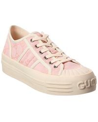 Gucci - Chunky Gg Canvas & Leather Sneaker - Lyst